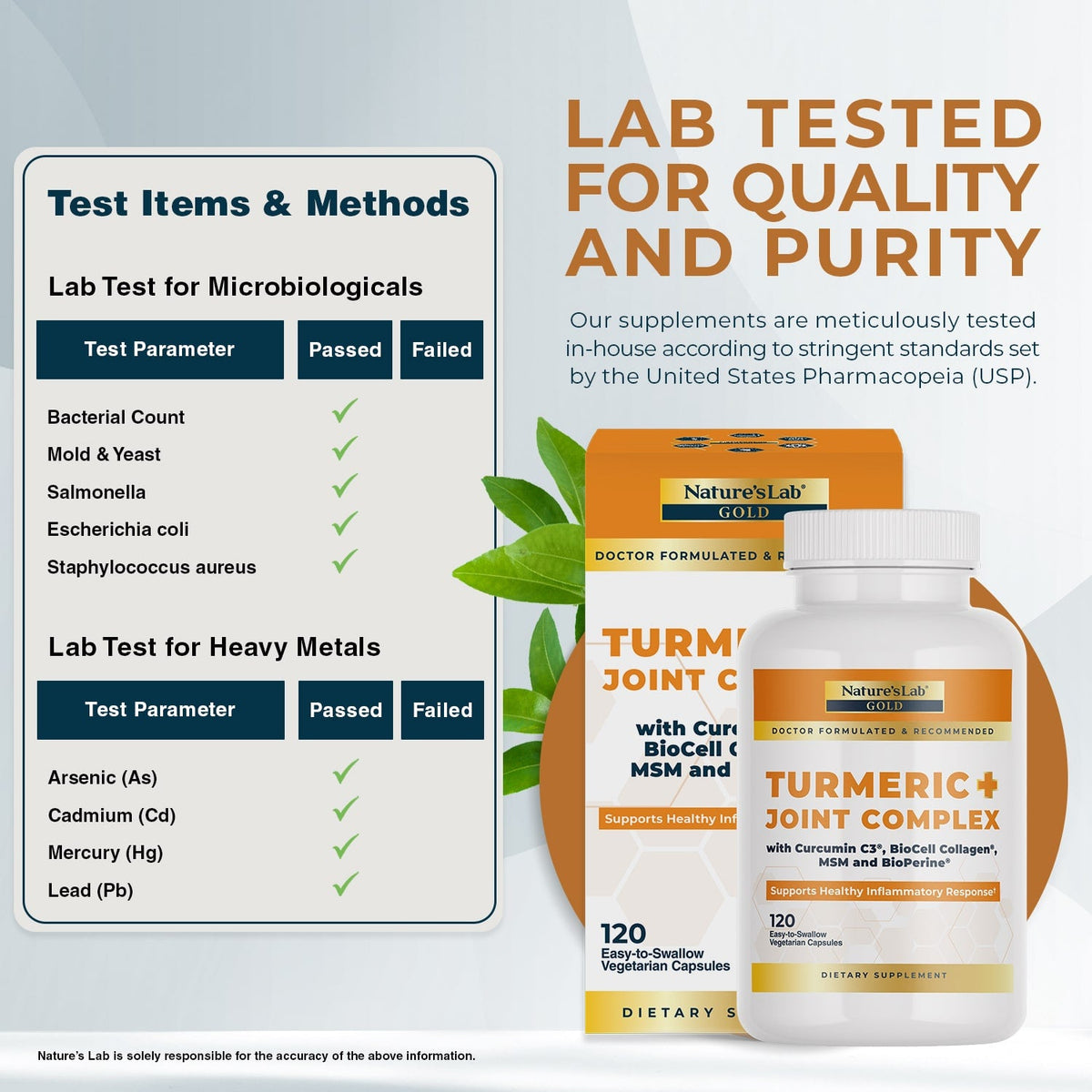 Nature’s Lab Gold Turmeric + Joint Complex - 120 Capsules – view 5