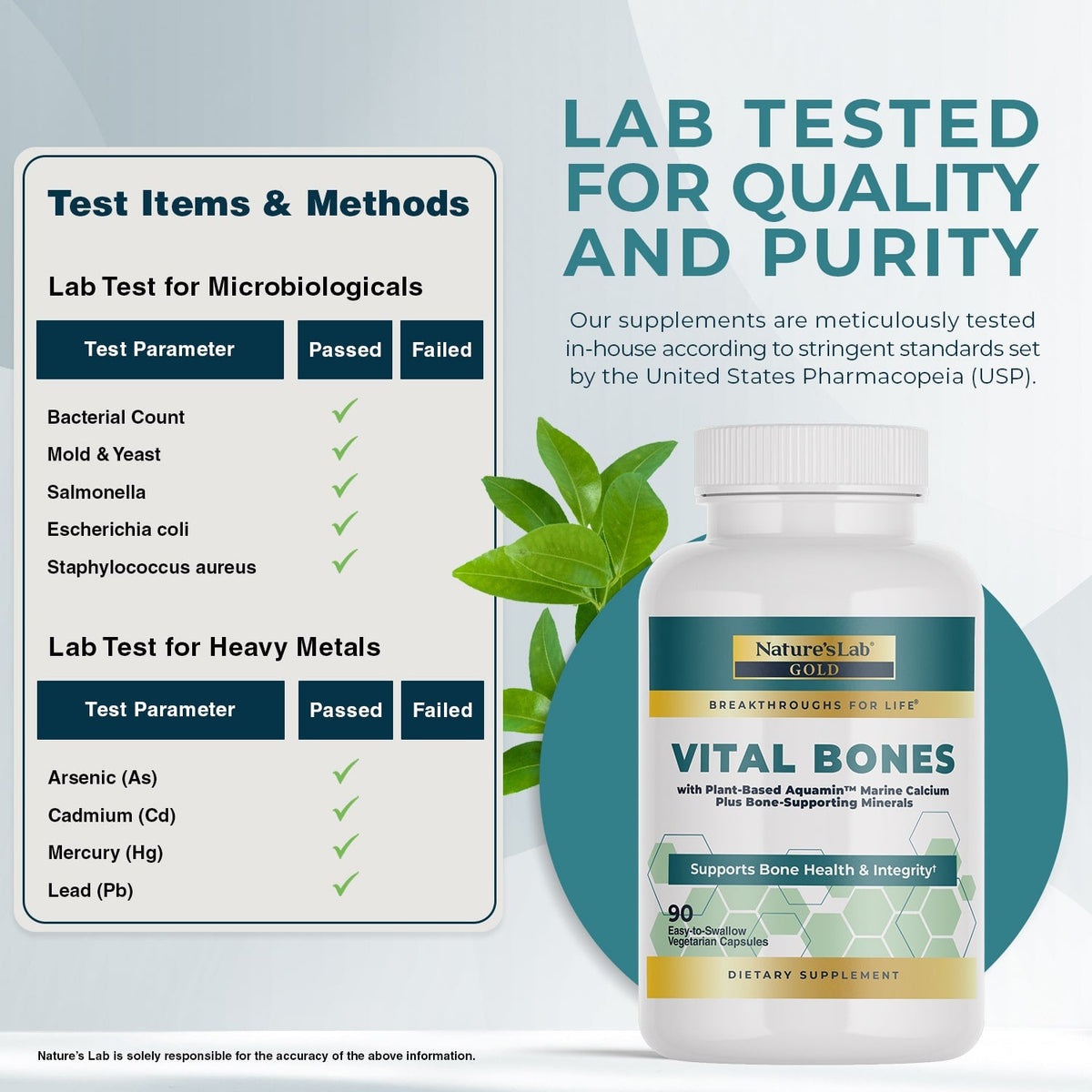 Nature's Lab Gold Vital Bones - 90 Capsules – view 5