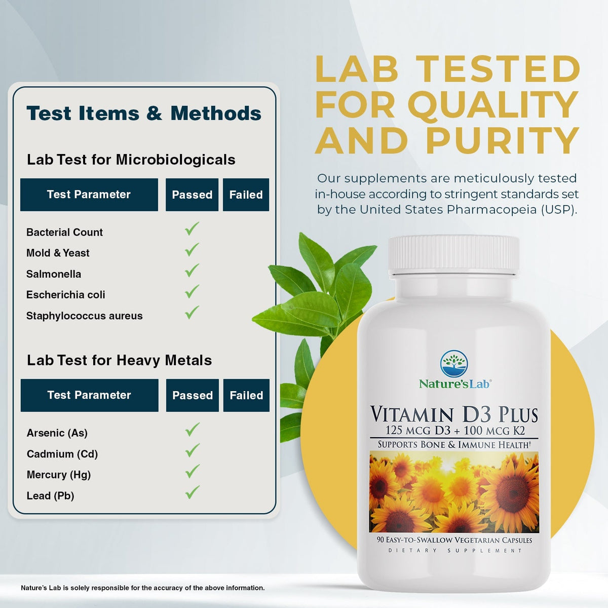 Nature's Lab Vitamin D3 Plus - 90 Capsules – view 4