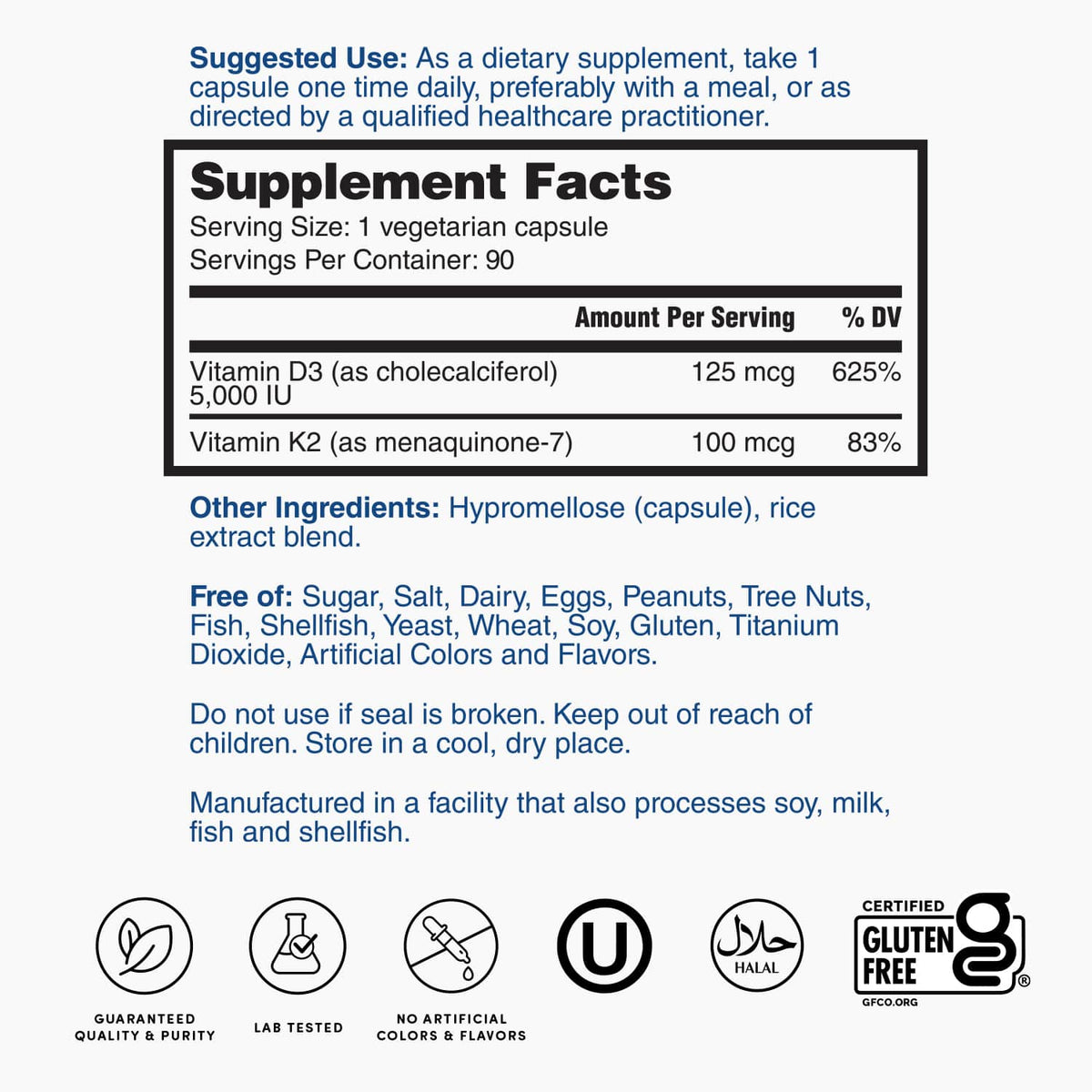 Nature's Lab Vitamin D3 Plus - 90 Capsules – view 2