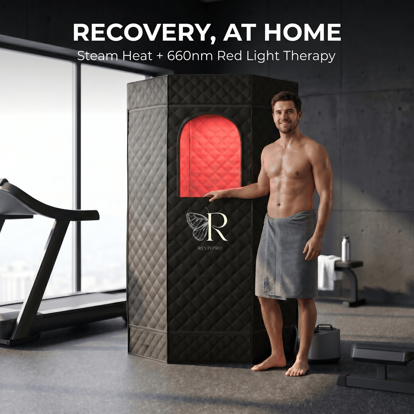 Red Light Therapy Sauna · Half Price of $399 SaunaPro | RevivPro